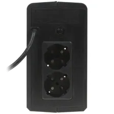 Источник бесперебойного питания ИБП DEXP CEE-E 650VA / 650 ВА черный, 390 Вт, 2 х CEE 7 евророзетка / 2 розетки ЕВРО (EVRO), 320x115x220мм
