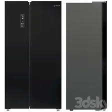Refrigerator multi-door Side by Side DEXP SBS455AHA - Kitchen appliance - 3D model