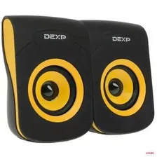 Колонки 2.0 DEXP R160 (R160) желтый 6 Вт, питание - USB порт