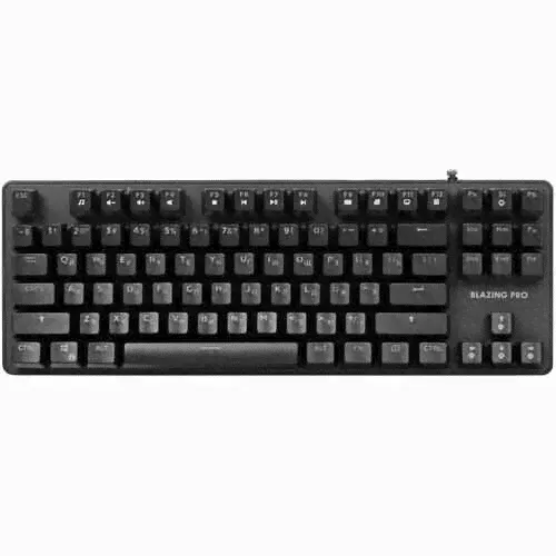 Клавиатура проводная DEXP Blazing Pro RGB, механическая Outemu Blue, клавиш - 87, USB, черная в Москве-0