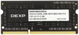 Оперативная память SODIMM DDR3L 4Гб 1600МГц DEXP DEXP4GD3LSD16